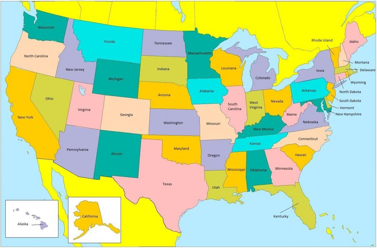 harta dacă statele UNITE ale americii
