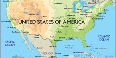 NE America hartă